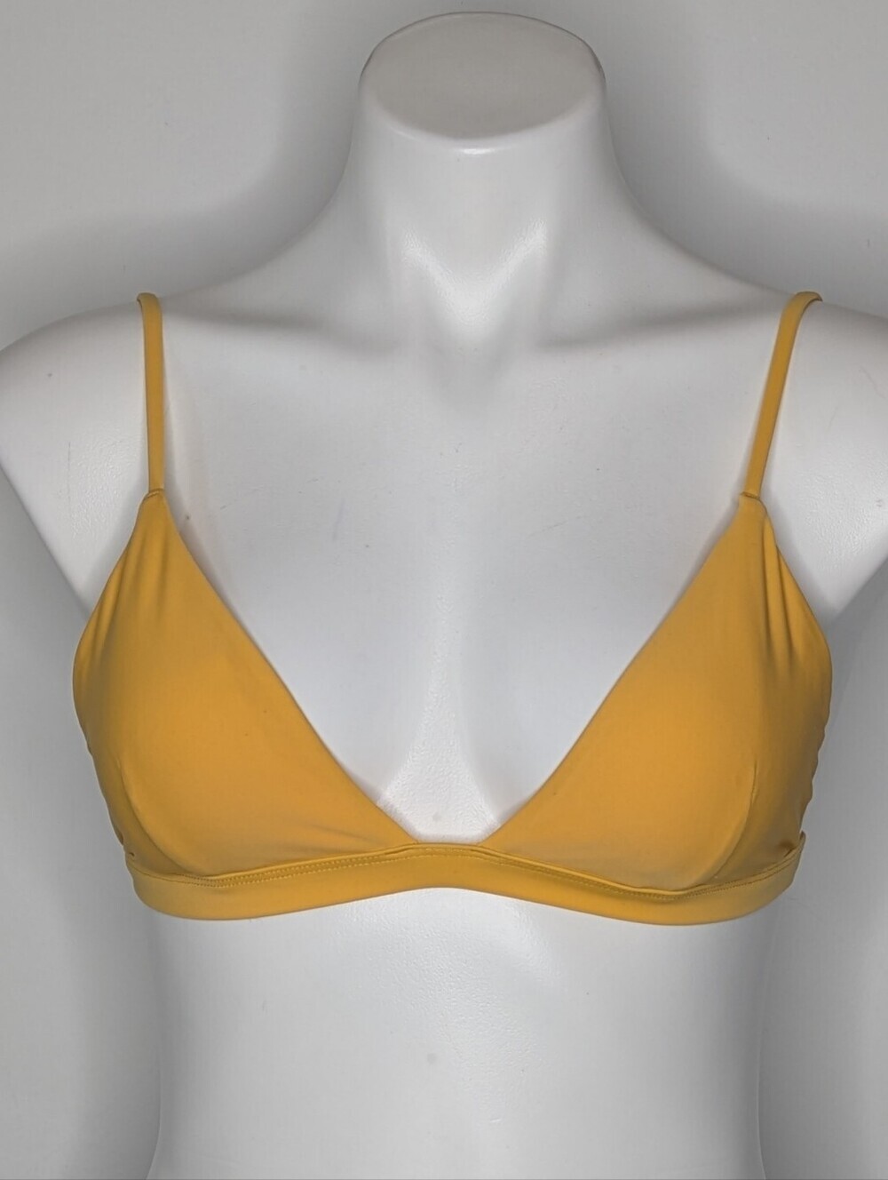 ✨3/$15 Hollister Swim Yellow Strappy Triangle Bikini Top S